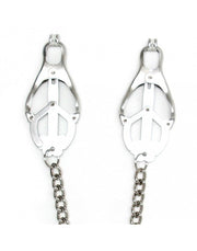 Rimba Bondage Play - Japanese Clover Nipple Clamps with Chain-Erotiekvoordeel.nl