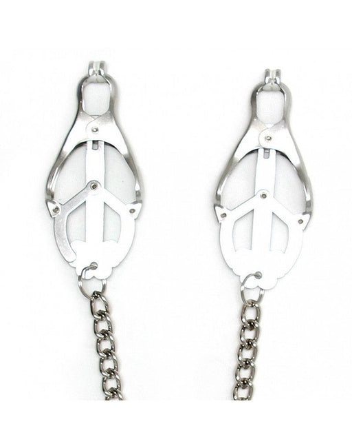 Rimba Bondage Play - Japanese Clover Nipple Clamps with Chain-Erotiekvoordeel.nl