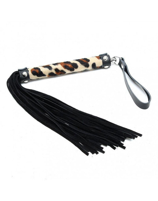 Rimba - Small Whip With 38 Strands - Leopard Print-Erotiekvoordeel.nl