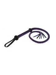 Rimba - Frusta corta in pelle scamosciata - Viola/Nero-Erotiekvoordeel.nl