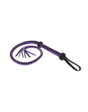 Rimba - Frusta corta in pelle scamosciata - Viola/Nero-Erotiekvoordeel.nl
