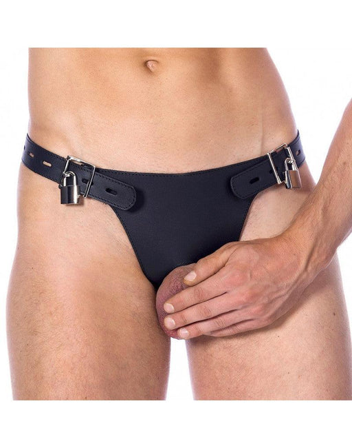Rimba - Cintura di castità da uomo con dildo anale - Nero-Erotiekvoordeel.nl