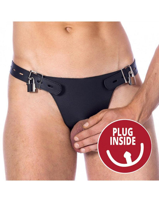 Rimba - Cintura di castità da uomo con dildo anale - Nero-Erotiekvoordeel.nl