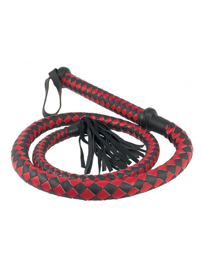 Rimba - Látigo largo - 200 cm - Rojo/Negro-Erotiekvoordeel.nl