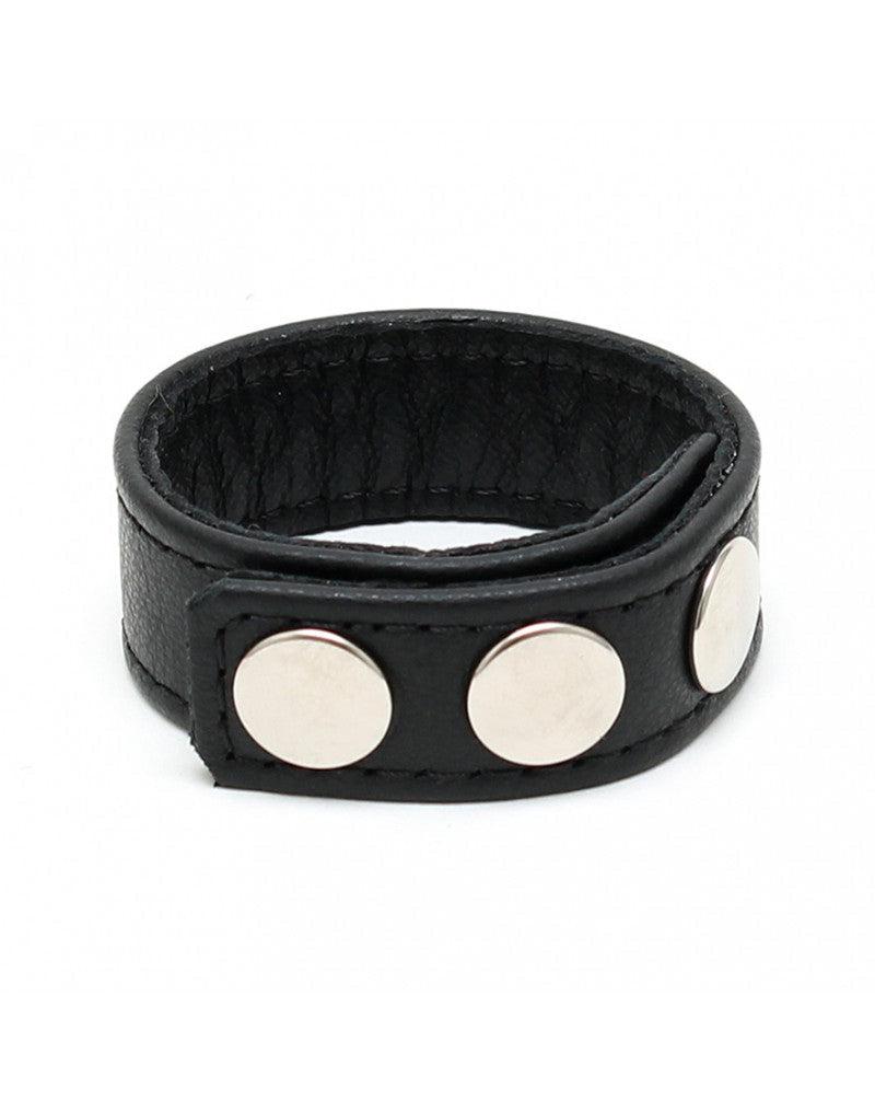 Rimba - Anillo para el pene de cuero con botones a presión - Erotiekvoordeel.nl