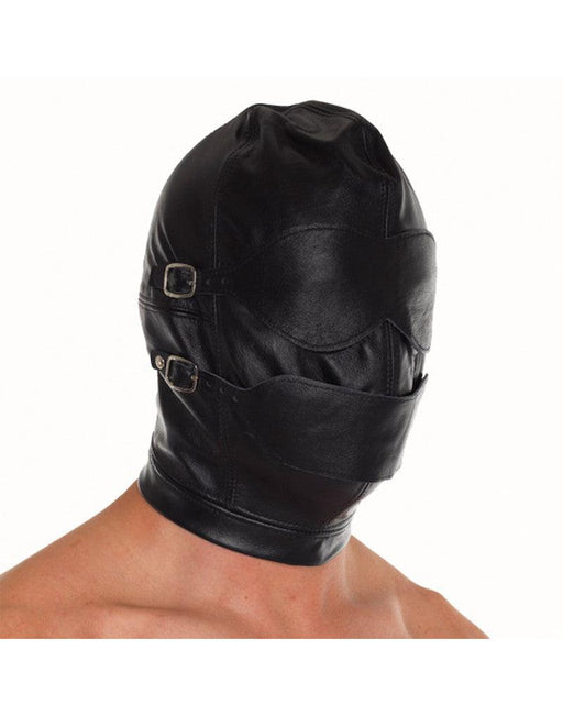 Rimba Bondage Play - Ledermaske mit abnehmbarem Knebel und Augenabdeckungen - Erotiekvoordeel.nl