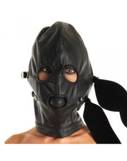 Rimba Bondage Play - Ledermaske mit abnehmbarem Knebel und Augenabdeckungen - Erotiekvoordeel.nl