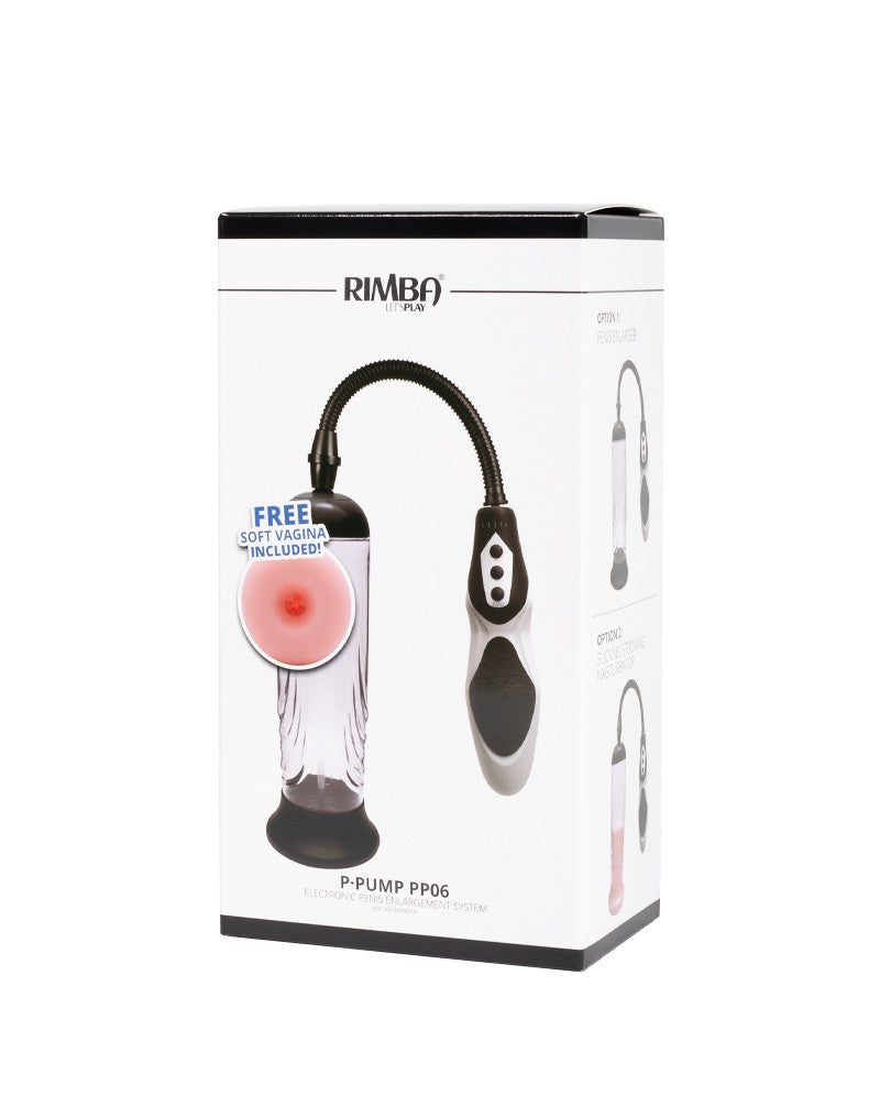 Rimba - P Pump PP06 - Penispomp met Afstandsbediening & Vagina Sleeve - Zwart-Erotiekvoordeel.nl