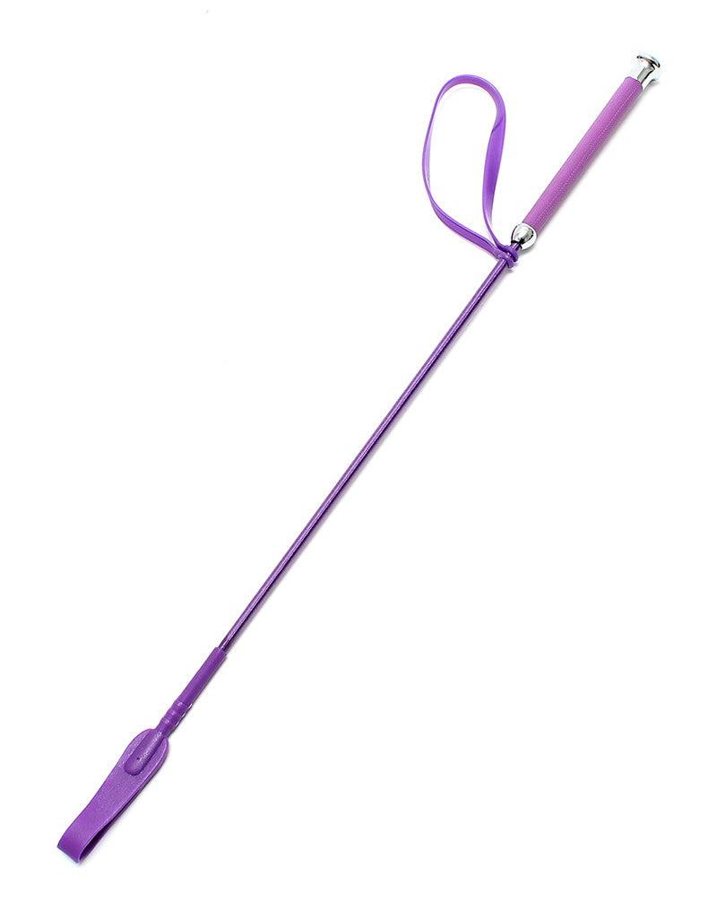 Rimba - Frusta da equitazione con linguetta - 65 cm - Viola - Erotiekvoordeel.nl