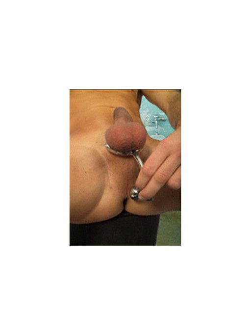 Rimba - Anneau pénien en acier inoxydable avec plug anal - Serrure anale - Erotiekvoordeel.nl