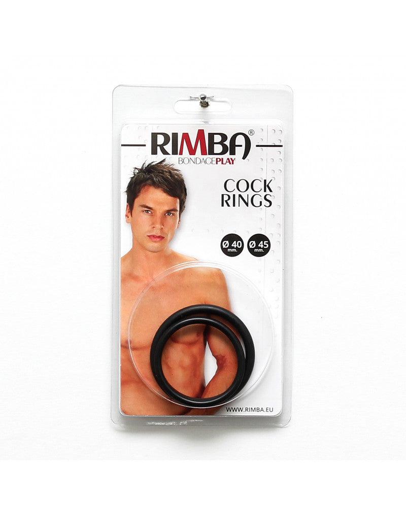 Rimba - Set di anelli fallici in gomma Ø 50 mm e 55 mm-Erotiekvoordeel.nl