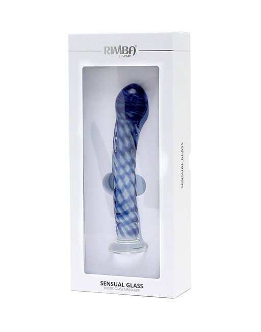 Rimba - Sensual Glass - Glazen Dildo Queeny - Transparant/Rood/Blauw/Geel-Erotiekvoordeel.nl