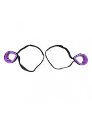Rimba - Set di manette per polsi e cosce Soft Bondage - Nero/Viola - Erotiekvoordeel.nl