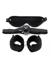 Rimba - Set Soft Bondage con velcro e bavaglio (3 pezzi)-Erotiekvoordeel.nl