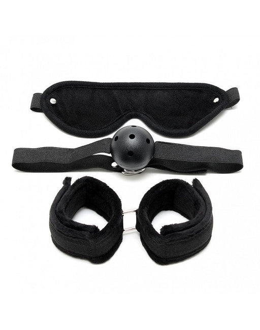 Rimba - Soft Bondage Set with Velcro and gag (3-piece)-Erotiekvoordeel.nl