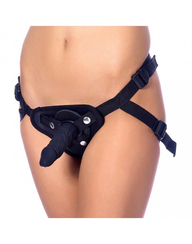 Rimba - Culotte de bondage Soft Bondage sans gode - Noir - Erotiekvoordeel.nl