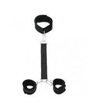 Rimba - Set Soft Bondage - Collare morbido con cintura collegata alle manette - Regolabile - Erotiekvoordeel.nl
