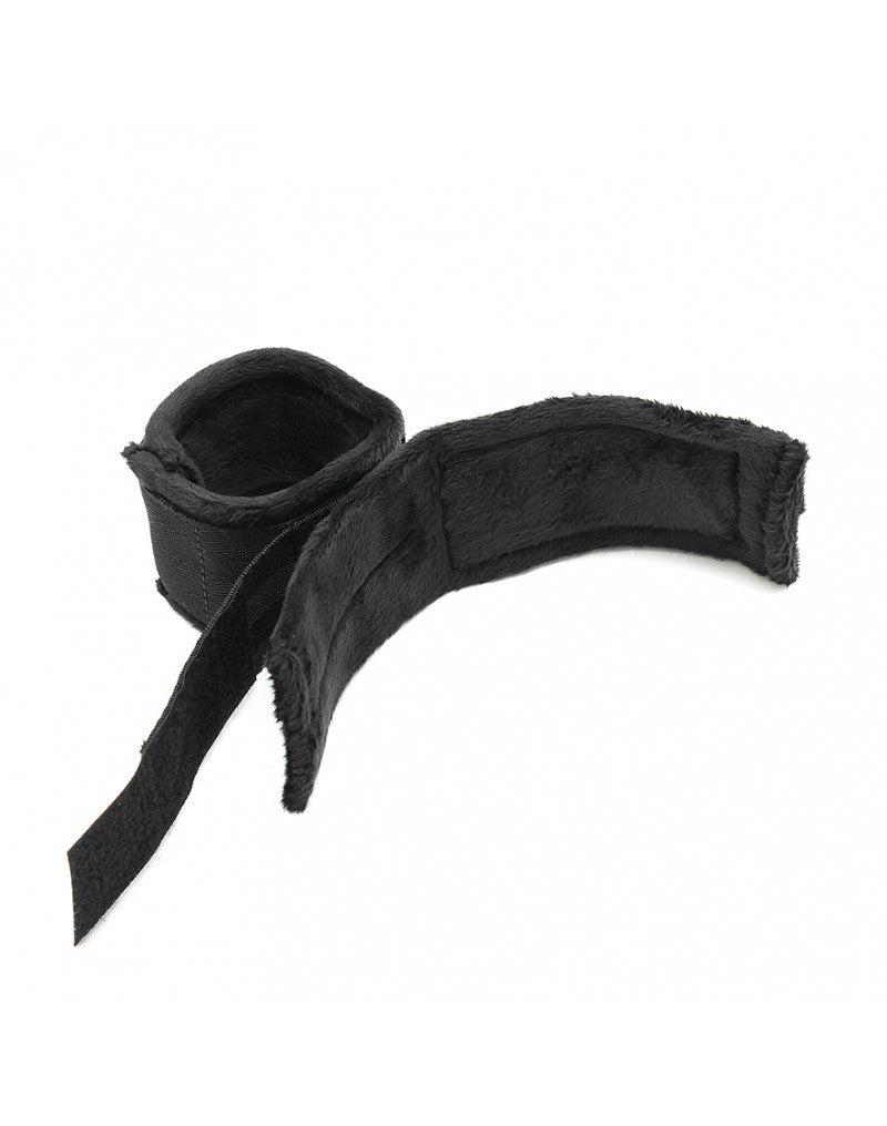 Rimba - Soft Bondage Set Handcuffs and Blindfold - Black-Erotiekvoordeel.nl