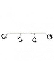 Rimba - Spreader Bar - Metalen Spreidstang - Inclusief Tuiglederen Pols Boeien En Voet Boeien - Verstelbaar-Erotiekvoordeel.nl