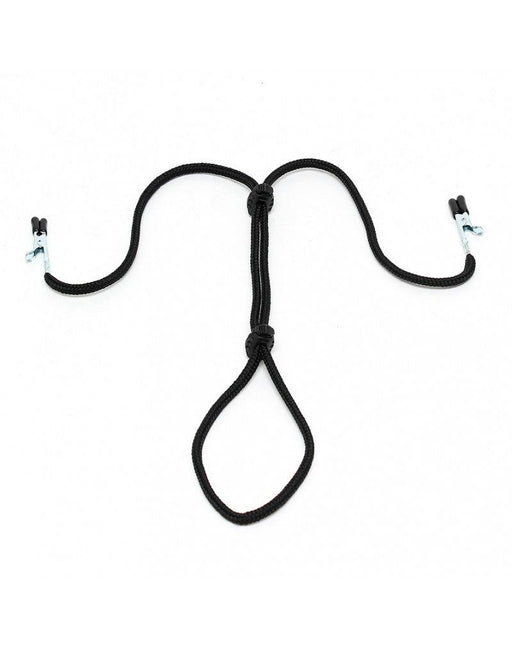 Rimba Bondage Play - Nippelklemmen mit Penis-/Hodenschnur - Erotiekvoordeel.nl