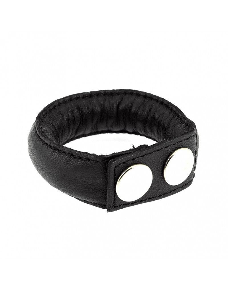 Rimba - Anillo para el pene de cuero con peso - Peso 130 gramos - Ajustable - Erotiekvoordeel.nl