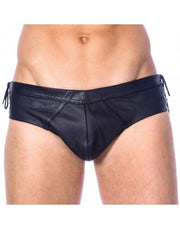 Rimba - Zwarte Lederen Gladiator Slip-Erotiekvoordeel.nl