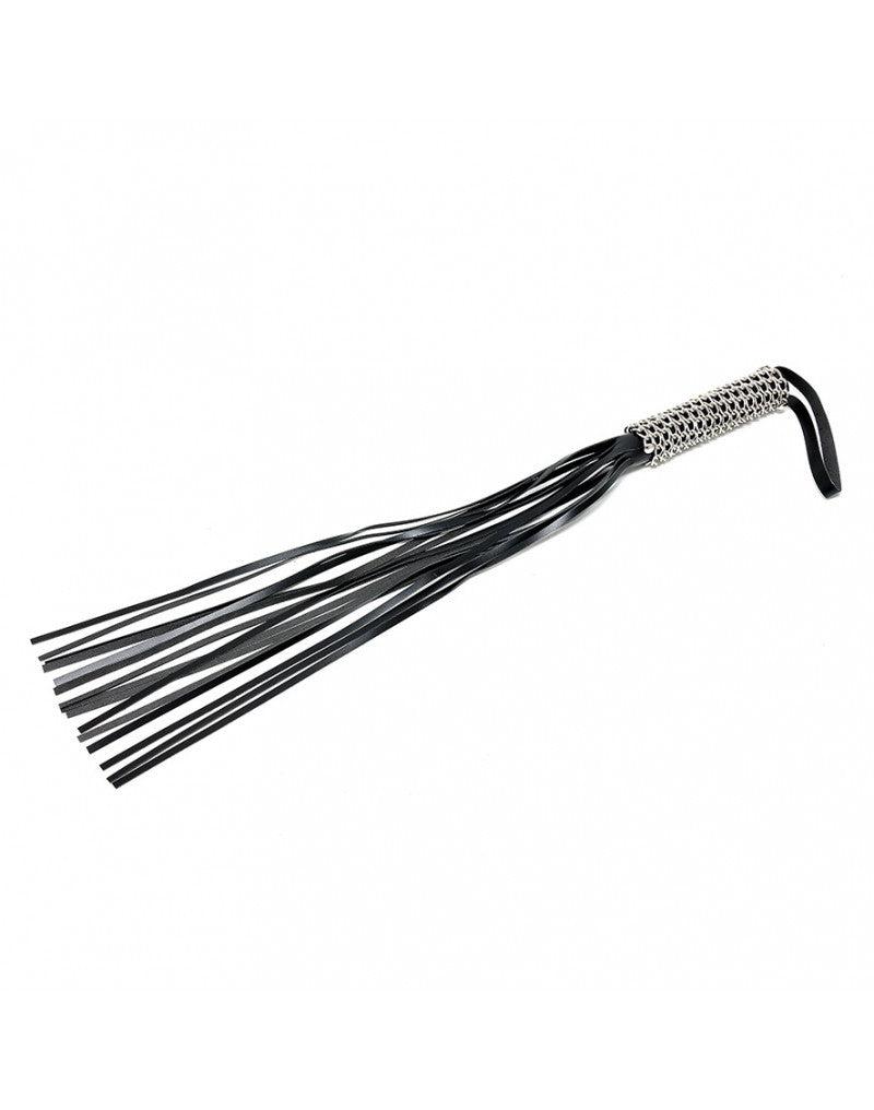 Rimba - Whip - Flogger - 16 Leather Strands and Handle with Chains - Erotiekvoordeel.nl
