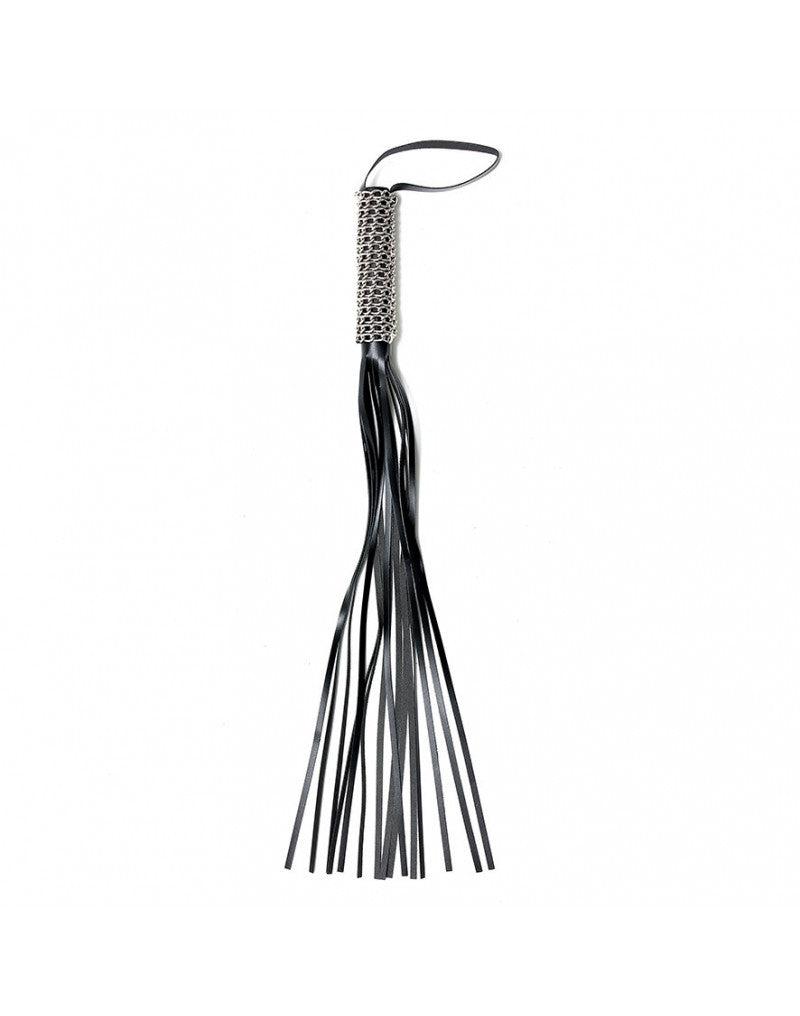 Rimba - Whip - Flogger - 16 Leather Strands and Handle with Chains - Erotiekvoordeel.nl