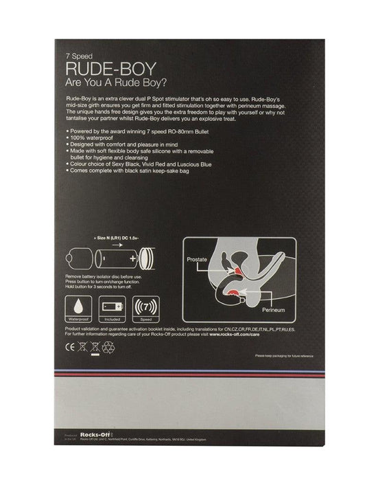 Rocks-off - Rude Boy 7 - Prostaat En Perineum Vibrator-Erotiekvoordeel.nl