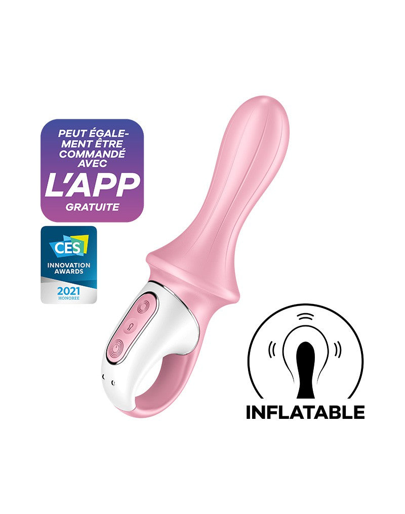 Satisfyer - Air Pump Booty 5+ - Vibratore anale gonfiabile - Con controllo tramite app - Rosa-Erotiekvoordeel.nl
