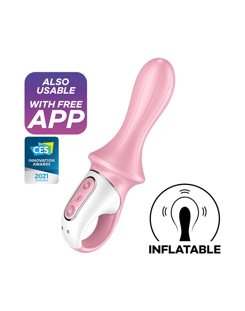 Satisfyer - Air Pump Booty 5+ - Opblaasbare Anaal Vibrator - Met App Control - Roze-Erotiekvoordeel.nl