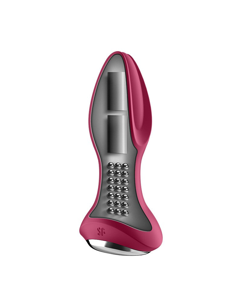 Satisfyer - Anaal Vibrator Met Roterende kralen En App Control Rotator Plug 2+ - Rood-Erotiekvoordeel.nl