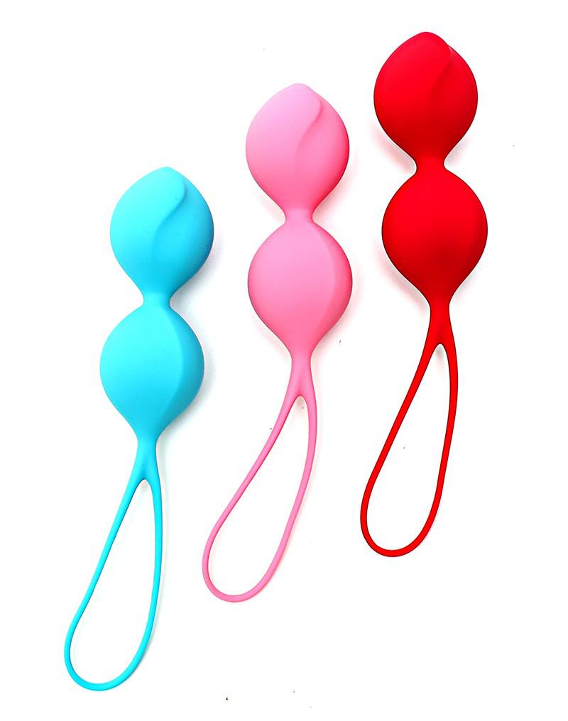 Satisfyer - Bekkenbodem Trainer Kegel Balls Set Van 3 - Rood - Roze - Blauw - gevorderd-Erotiekvoordeel.nl