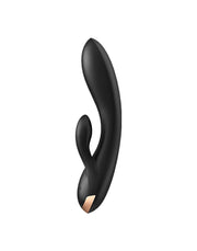 Satisfyer - Double Flex - Rabbit Vibrator - Met App Control - Zwart-Erotiekvoordeel.nl
