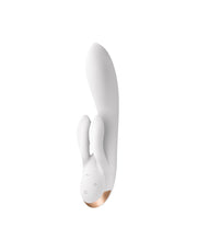 Satisfyer - Double Flex - Wibrator Typu Rabbit - Sterowany Przez Aplikację - Biały-Erotiekvoordeel.nl