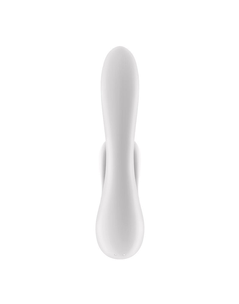 Satisfyer - Double Flex - Wibrator Typu Rabbit - Z Kontrolą Przez Aplikację - Biały-Erotiekvoordeel.nl