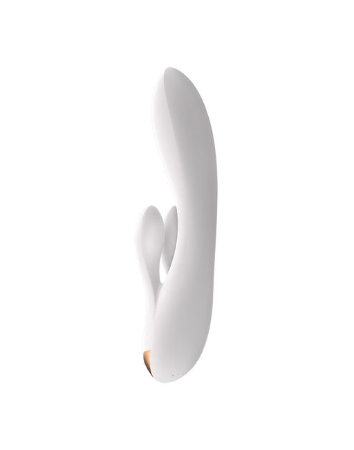Satisfyer - Double Flex - Wibrator Typu Rabbit - Sterowany Przez Aplikację - Biały-Erotiekvoordeel.nl