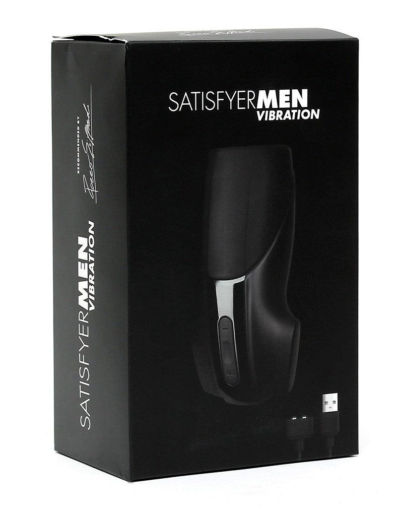 Satisfyer - Men Masturbator Vibrerend - Zwart-Erotiekvoordeel.nl