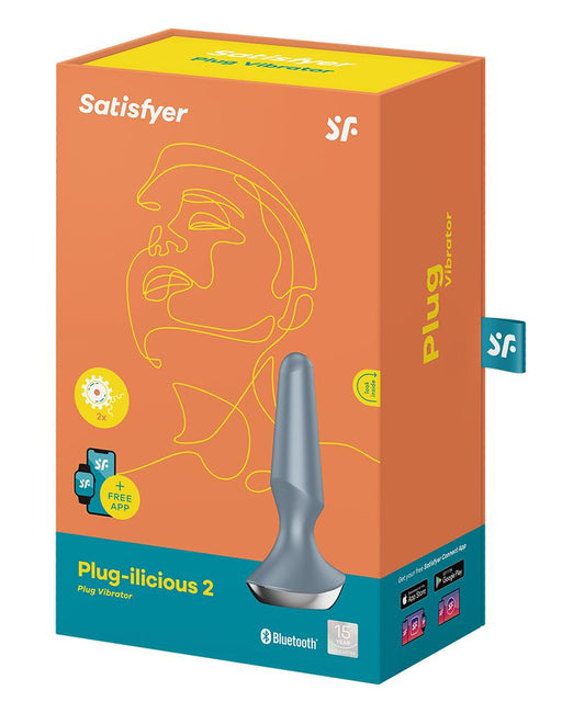 Satisfyer - Plug-ilicious 2 Vibrerende Anale Plug Met App Control - Grijs-Erotiekvoordeel.nl