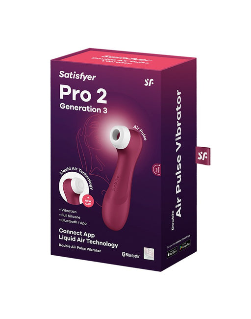 Satisfyer - Pro 2 Generation 3 - Luchtdruk Vibrator - Met App Control - Rood-Erotiekvoordeel.nl
