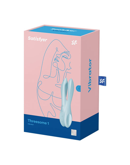 Satisfyer - Threesome 1 - Multi Vibrator Met 3 Voelsprieten - Lichtblauw-Erotiekvoordeel.nl