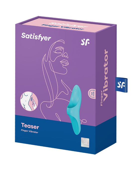 Satisfyer - Vinger Vibrator Teaser - Turquoise-Erotiekvoordeel.nl