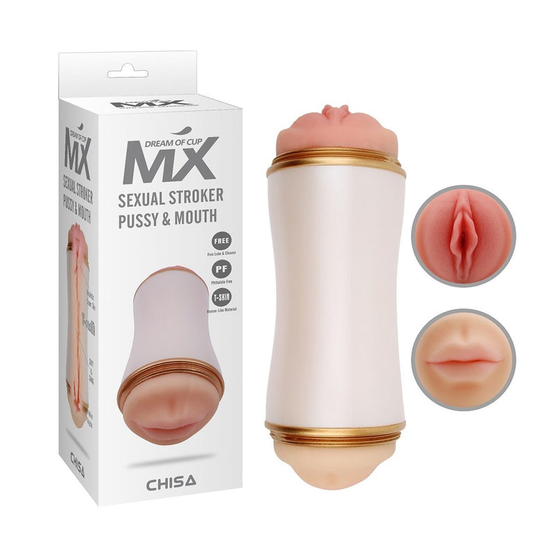 MX - Sexual Stroker Pussy & Mouth Masturbation Cup Masturbator-Erotiekvoordeel.nl