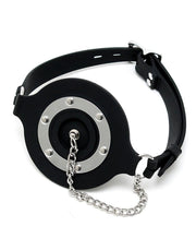 Rimba - Siliconen Mondknevel - Gag Met gootsteen stop - Zwart-Erotiekvoordeel.nl