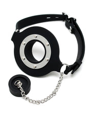 Rimba - Siliconen Mondknevel - Gag Met gootsteen stop - Zwart-Erotiekvoordeel.nl