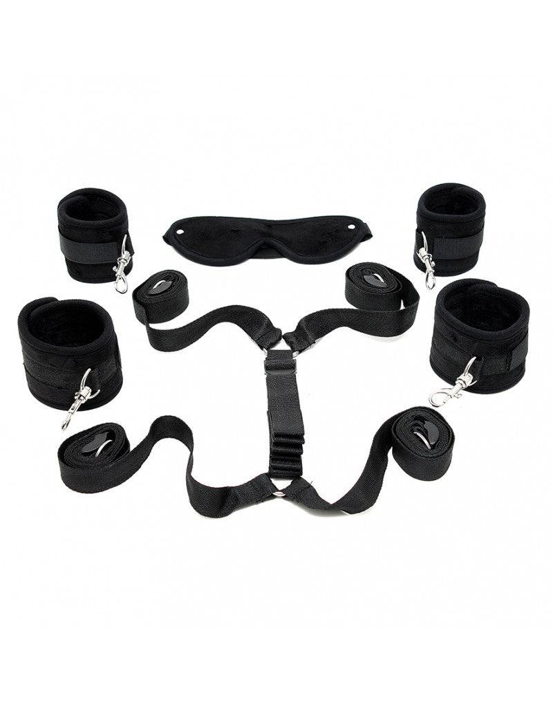 Rimba - Soft Bondage - Bed Bondage Boeienset - Zwart-Erotiekvoordeel.nl