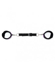 Rimba - Soft bondage voetboeien Met spreidband - Zwart/Paars-Erotiekvoordeel.nl