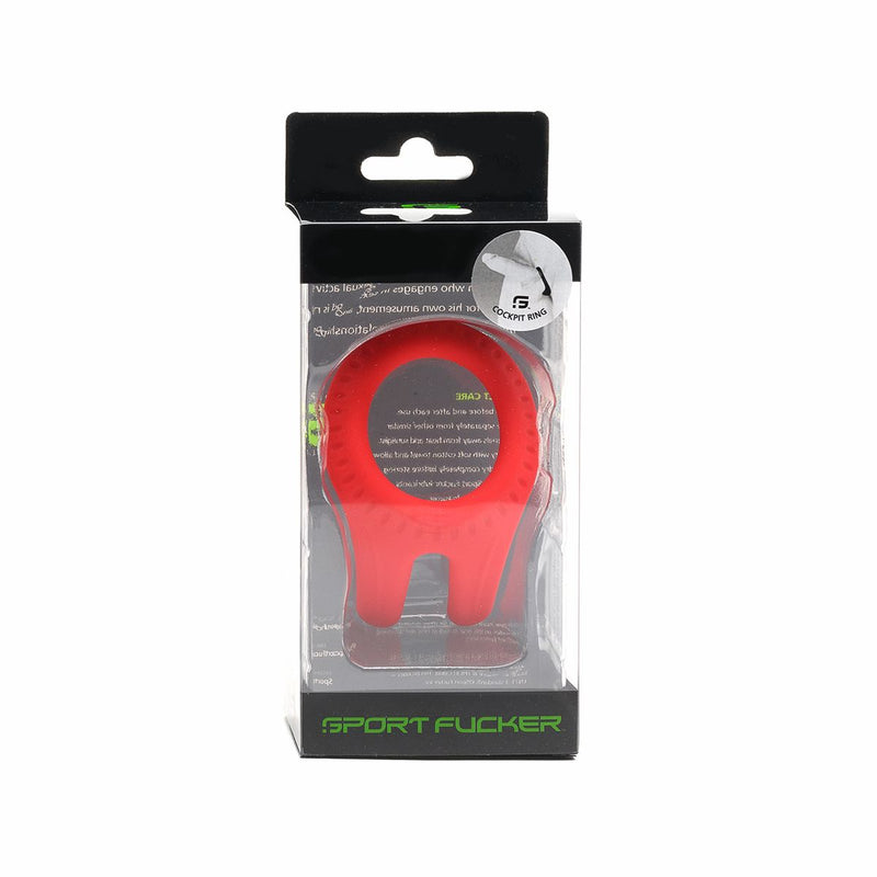 Sport Fucker - Anello Cockpit - Anello fallico - Rosso-Erotiekvoordeel.nl
