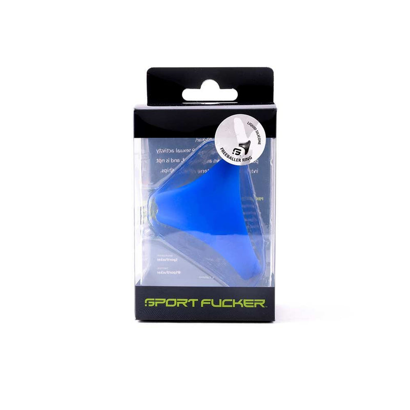 Sport Fucker - Freeballer - Cockring En Ballstretcher - Liquid Siliconen - Blauw-Erotiekvoordeel.nl