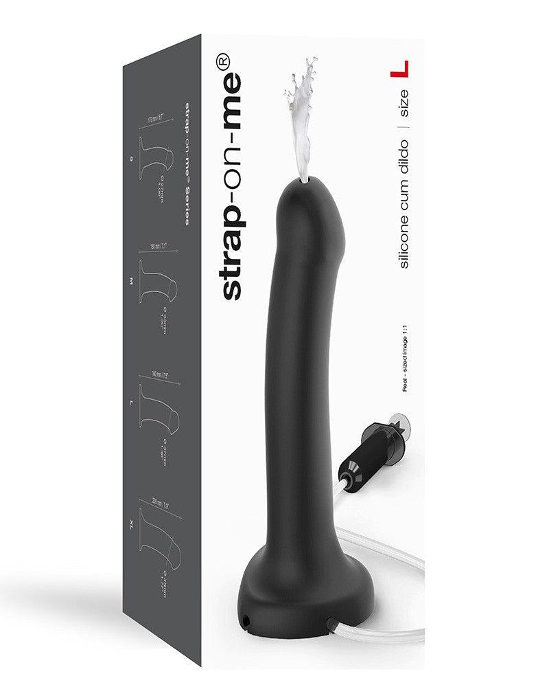 Strap-On-Me - Ejaculerende/Spuitende Dildo - Zwart-Erotiekvoordeel.nl